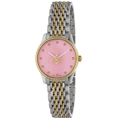 gucci pink face watch|Gucci g timeless bee watch.